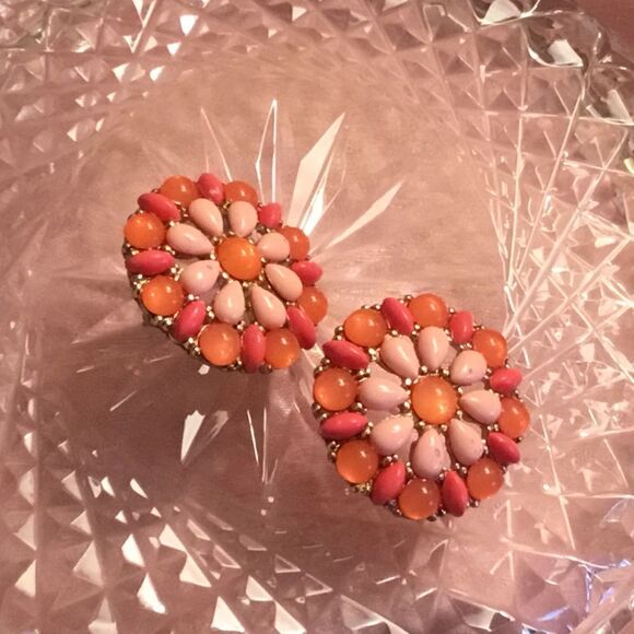 $8 ea. or 3/15. Orange and Peach Pierced Earrings - Picture 2 of 6